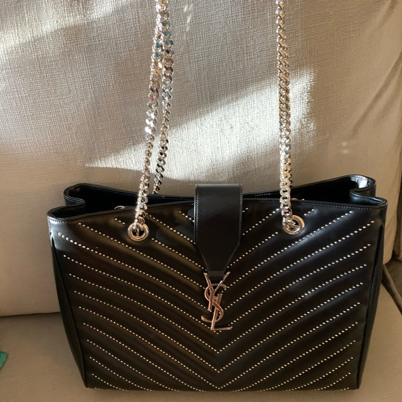 SAINT LAURENT YSL Matelasse Chevron Embellished - Picture 1 of 8